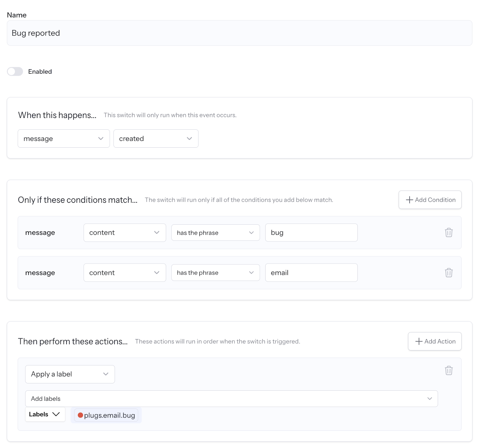 updated Yetto switch user interface